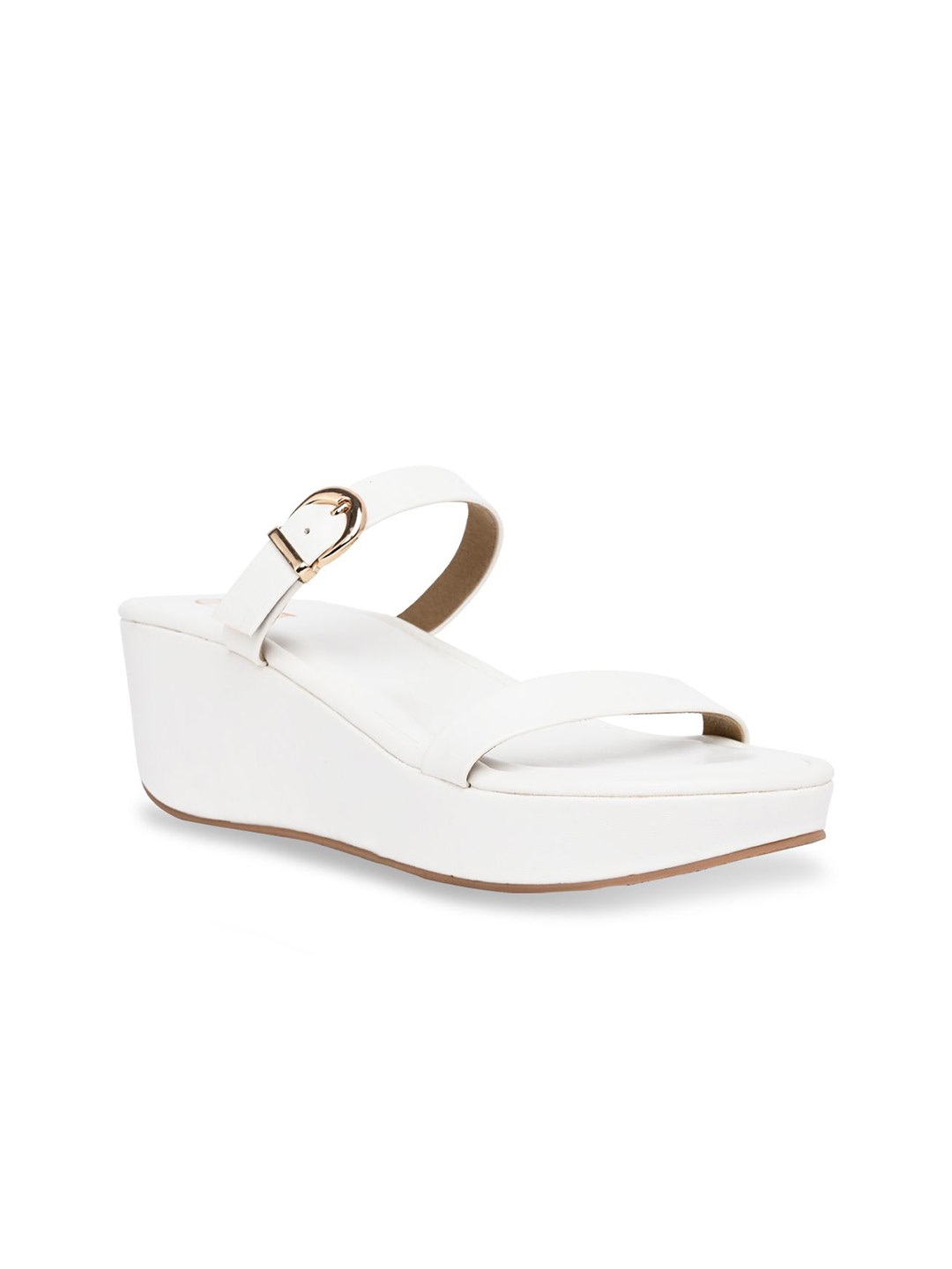 

CAI Women Open Toe Platform Heel Sandals, White