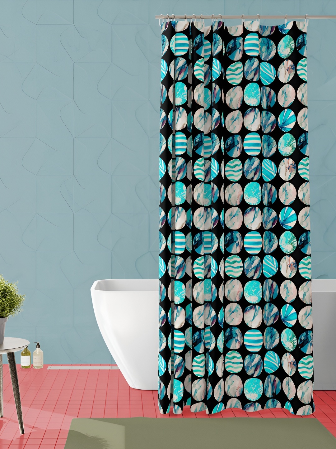 

ArtzFolio Single Piece Waterproof Polyester Shower Curtain, Multi