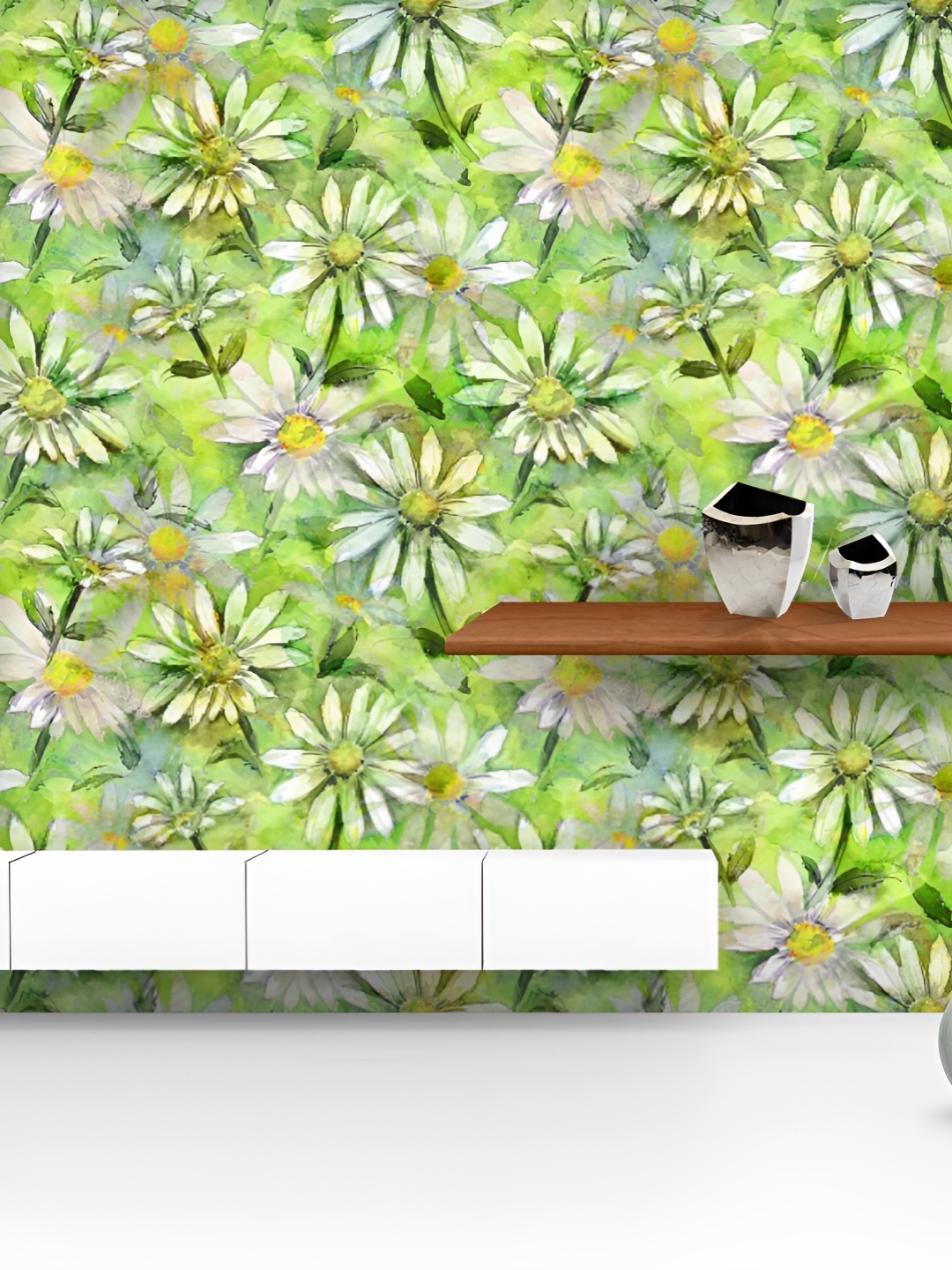 

ArtzFolio Printed UV-Resistant Anti-Bacterial Floral Watercolor Peel & Stick Wallpaper, Multi