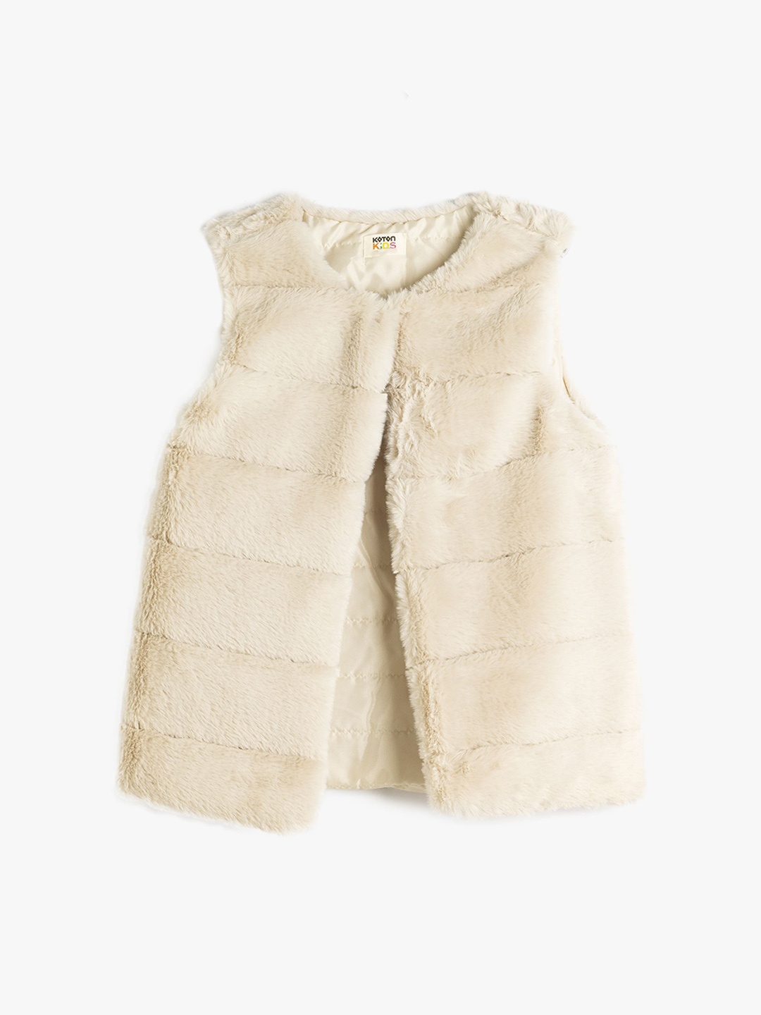 

Koton Girls Sleeveless Jacket, Beige