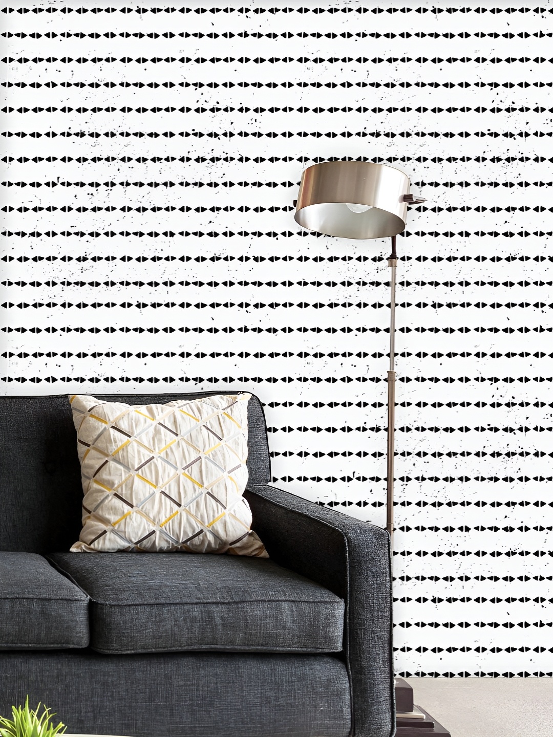 

ArtzFolio Printed UV-Resistant Anti-Bacterial Black And White Abstract Peel & Stick Wallpaper, Multi