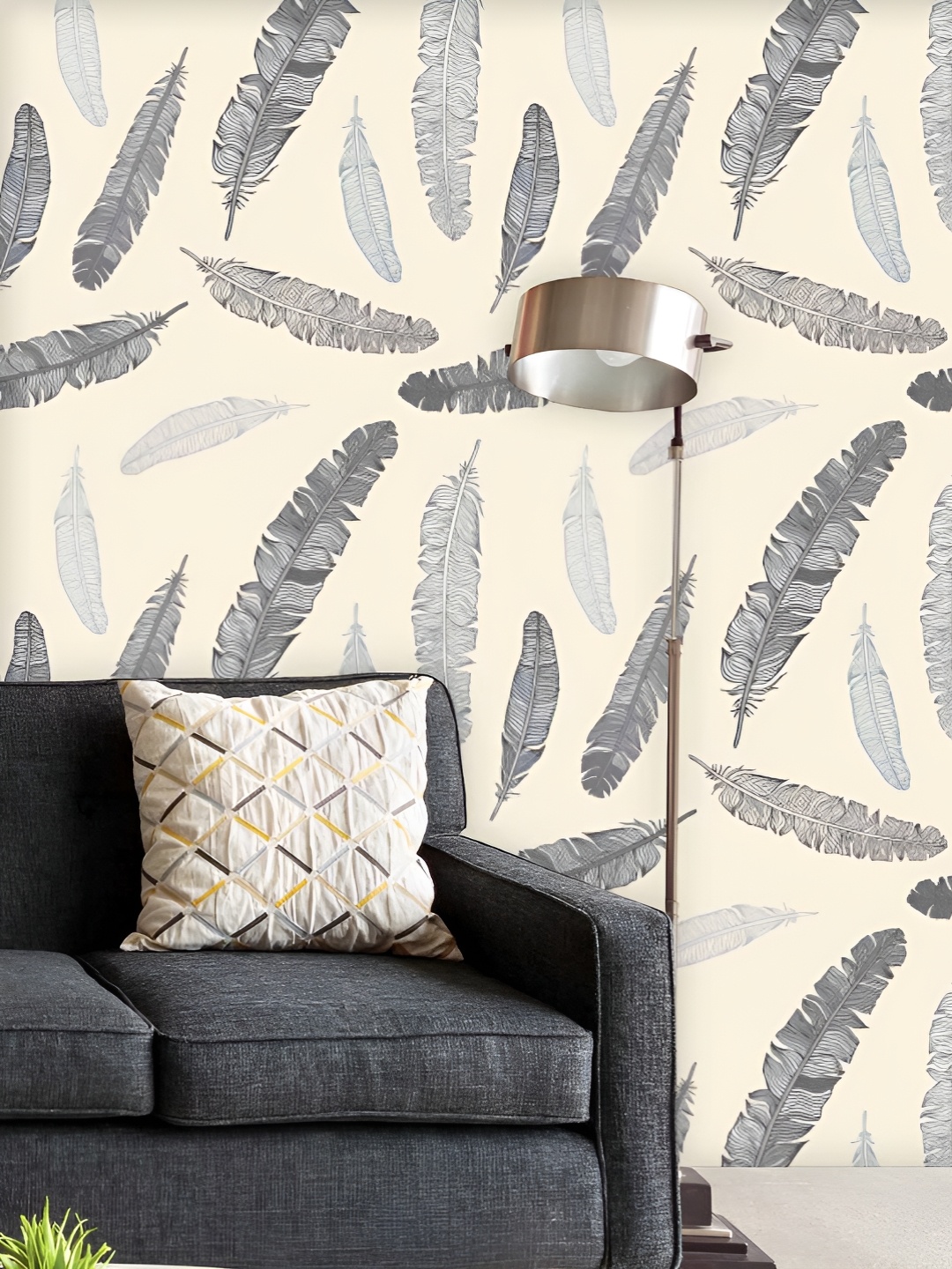 

ArtzFolio Printed UV-Resistant Anti-Bacterial FeatheryPeel & Stick Wallpaper, Multi