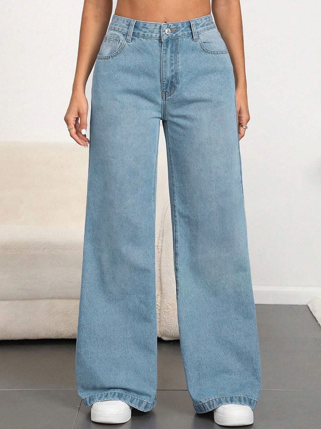 

Fashion2wear Women Boyfriend Fit High-Rise Stretchable Jeans, Turquoise blue