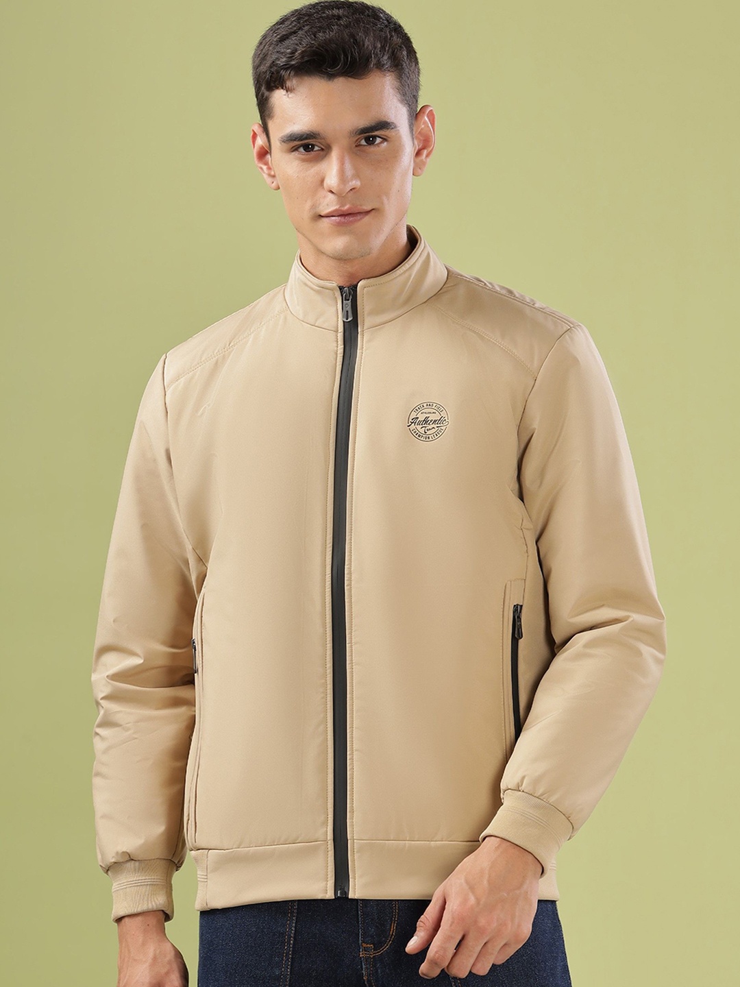 

Dollar Men Lightweight Bomber Jacket, Beige