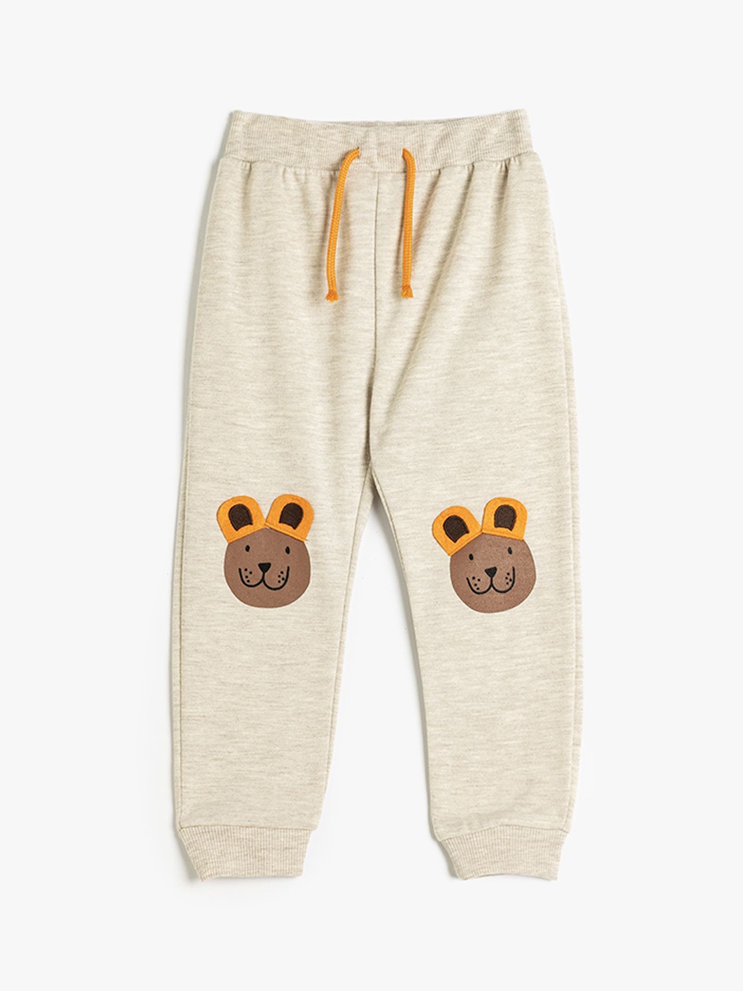 

Koton Boys Cotton Casual Printed Mid-Rise Joggers, Beige