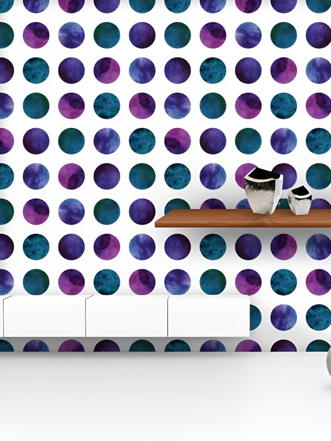 

ArtzFolio Printed UV-Resistant Anti-Bacterial Gradient CirclesPeel & Stick Wallpaper, Multi