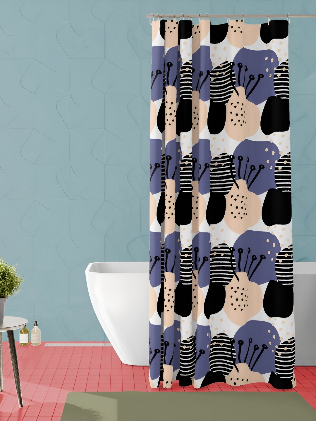 

ArtzFolio Black & White Printed Waterproof Shower Curtain