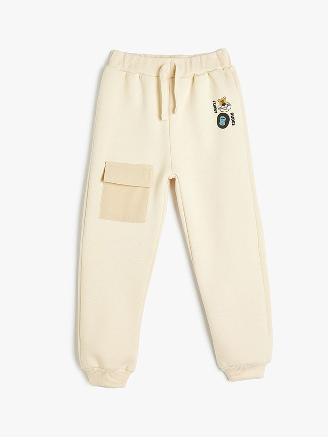 

Koton Infant Boys Printed Mid-Rise Joggers, Beige