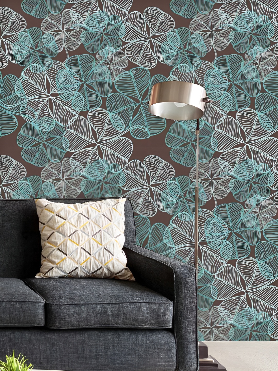 

ArtzFolio Printed UV-Resistant Anti-Bacterial Clover Peel & Stick Wallpaper, Multi