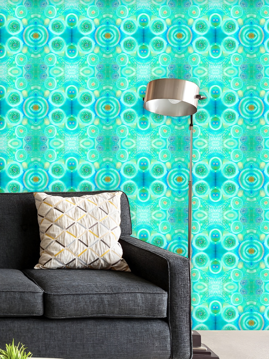 

ArtzFolio Printed UV-Resistant Anti-Bacterial Abstract Ornamental Pattern Peel & Stick Wallpaper, Multi