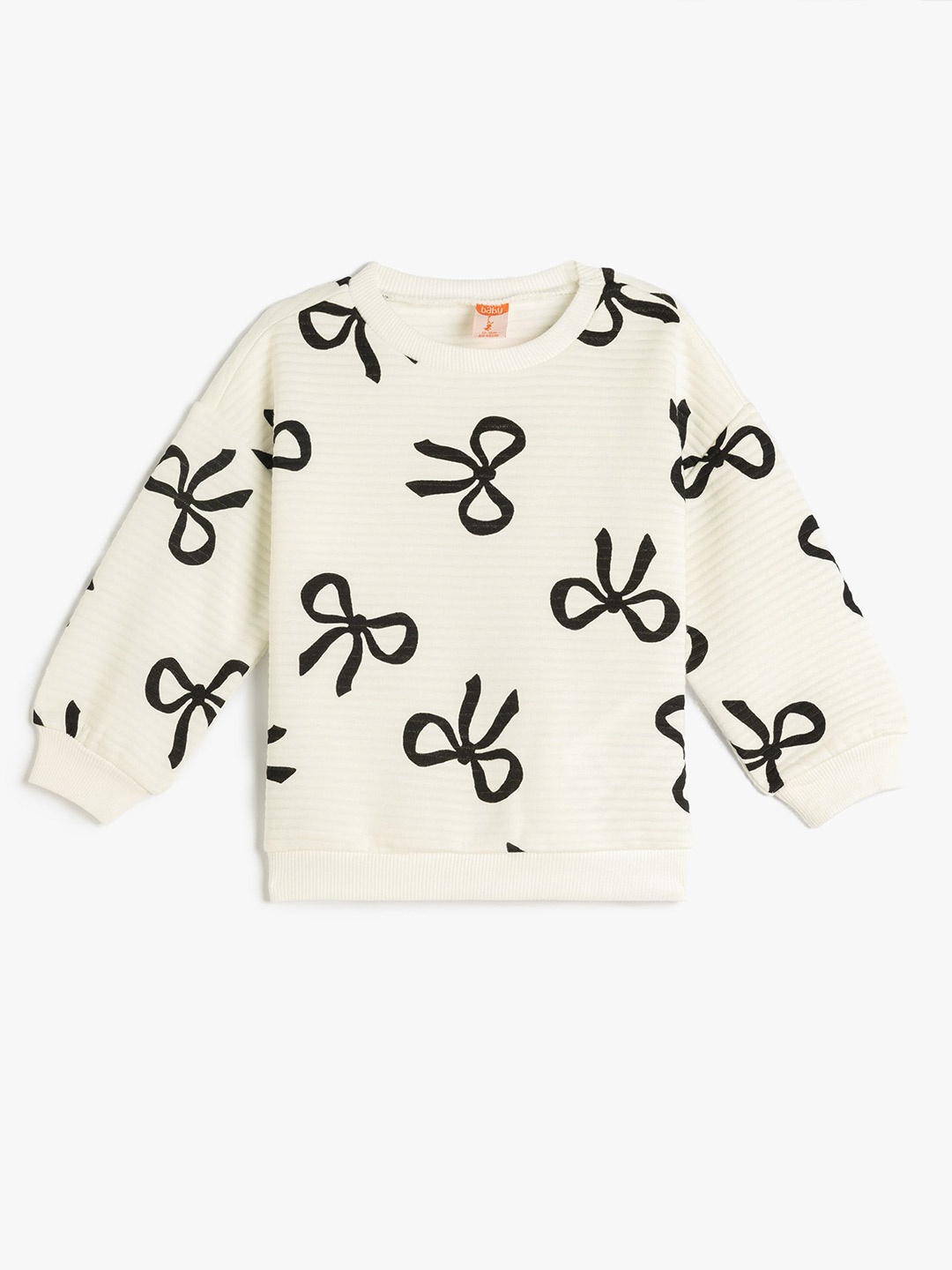 

Koton Girls Round Neck Graphic Printed Long Sleeves Sweatshirt, White