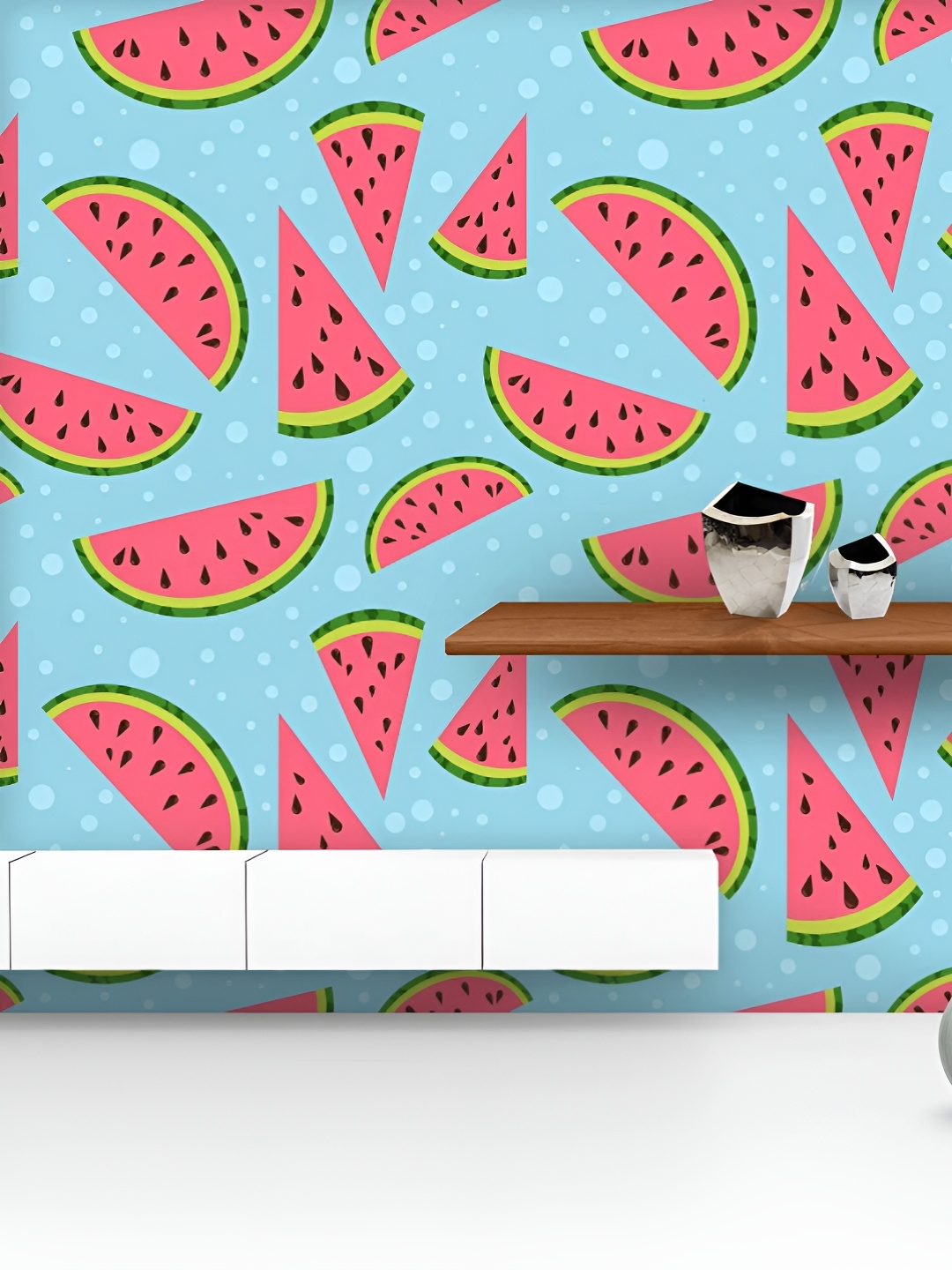 

ArtzFolio Printed UV-Resistant Anti-Bacterial Colorful Watermelon Peel & Stick Wallpaper, Multi