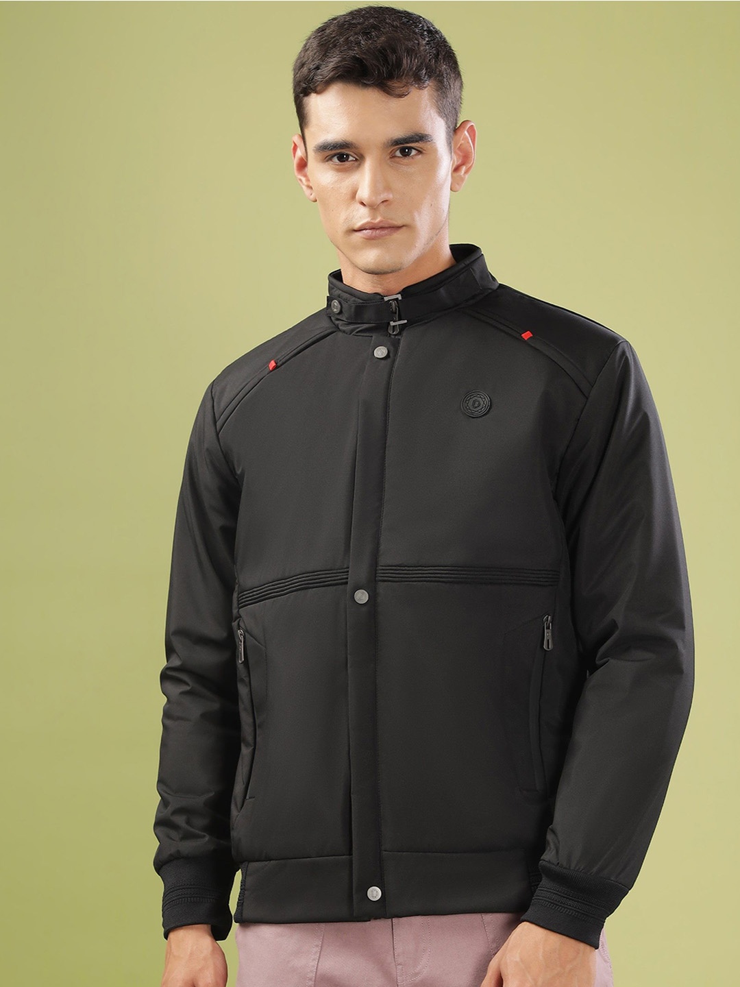 

Dollar Men Lightweight Bomber Jacket, Black