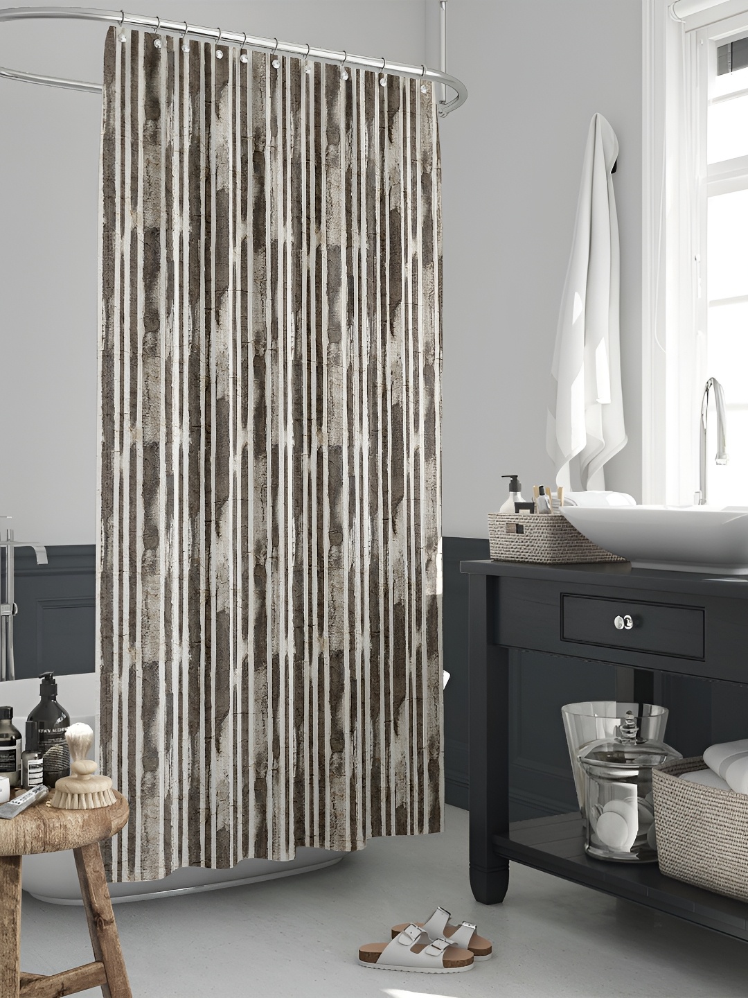 

ArtzFolio Single Piece Waterproof Polyester Shower Curtain, Multi