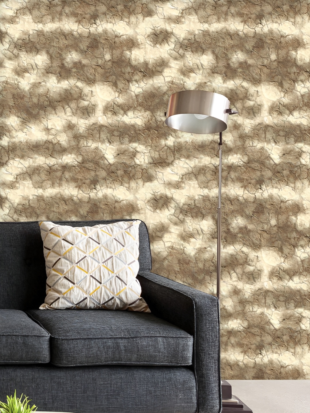 

ArtzFolio Printed UV-Resistant Anti-Bacterial Realistic Stone Texture Peel & Stick Wallpaper, Multi