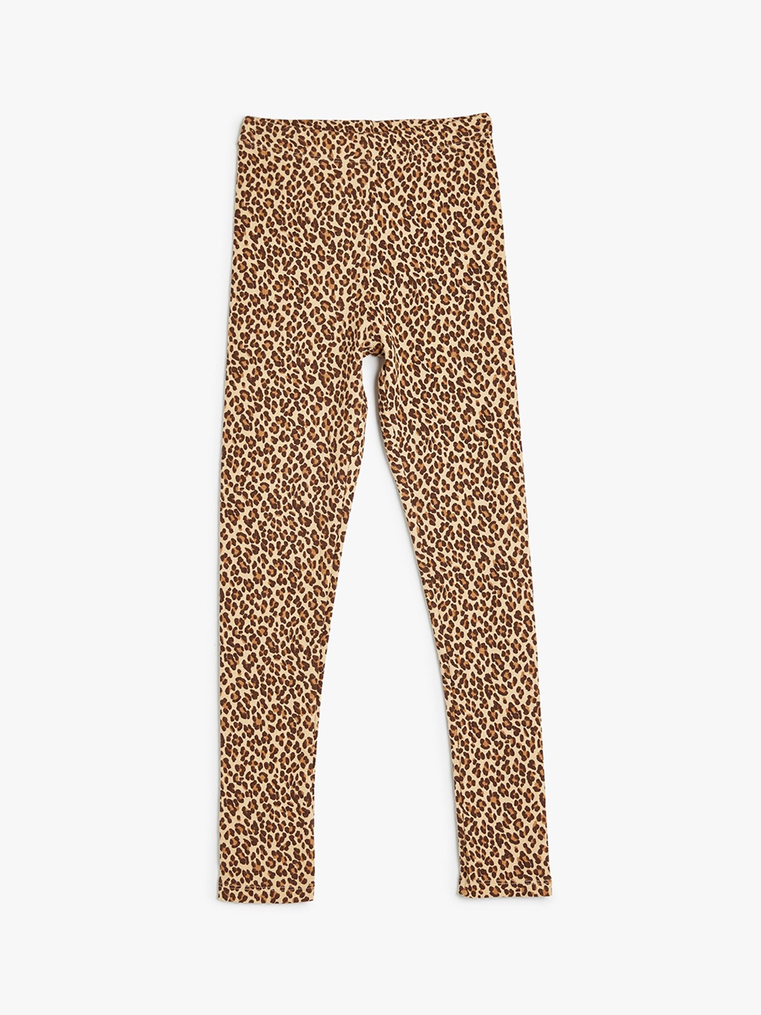 

Koton Girls Printed Mid Rise Ankle-Length Leggings, Beige