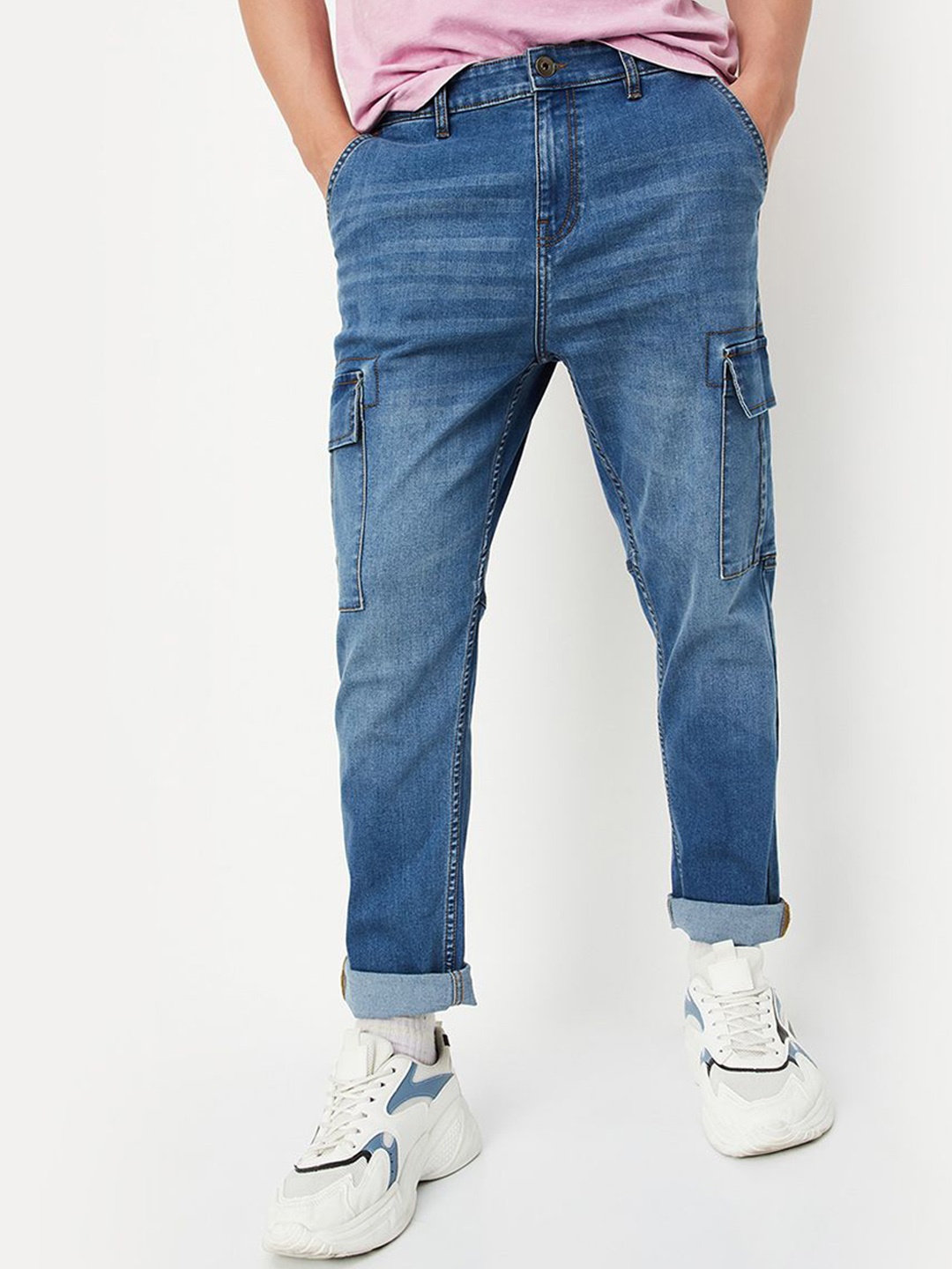 

max Men Clean Look Heavy Fade Jeans, Blue
