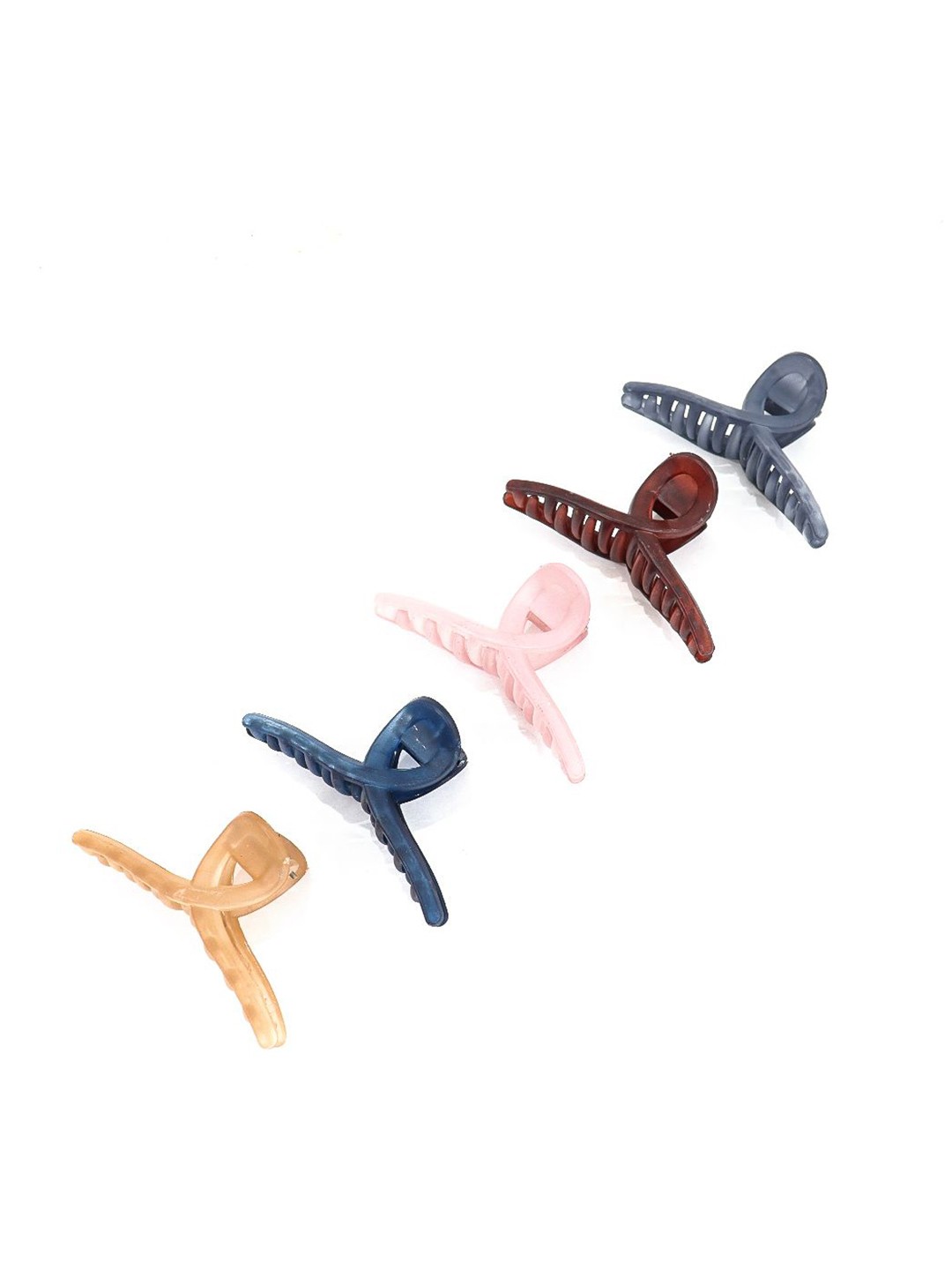 

VAGHBHATT Women Set of 5 Hair Claw Clip, Brown