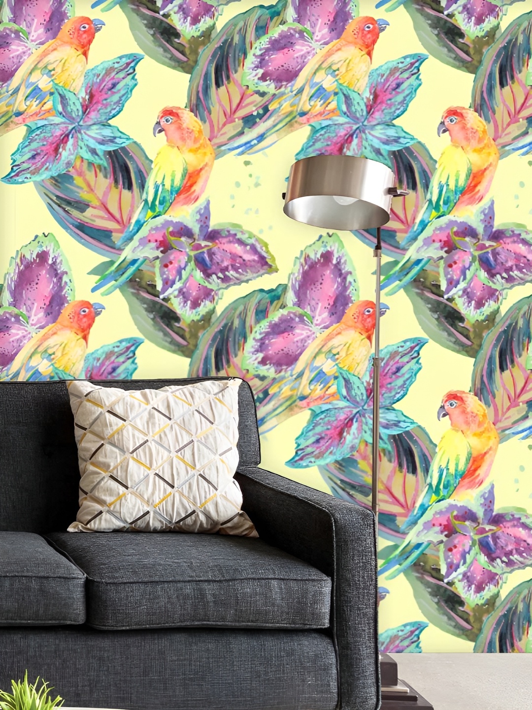 

ArtzFolio Printed UV-Resistant Anti-Bacterial Exotic Art Peel & Stick Wallpaper, Multi