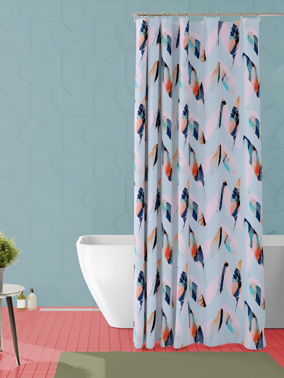 

ArtzFolio Single Piece Waterproof Polyester Shower Curtain, Multi