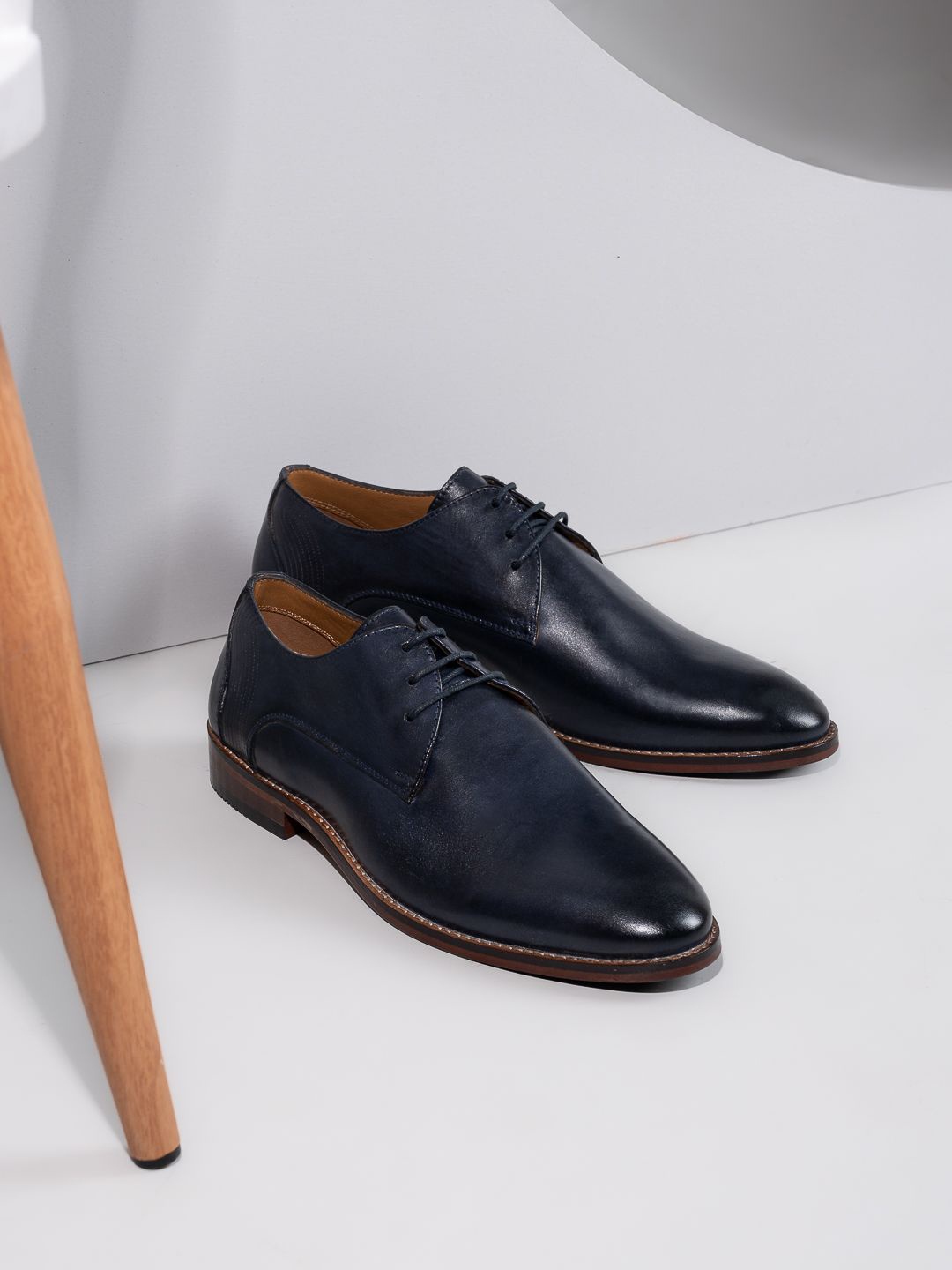 

Alberto Torresi Men Leather Formal Derby Shoes, Blue