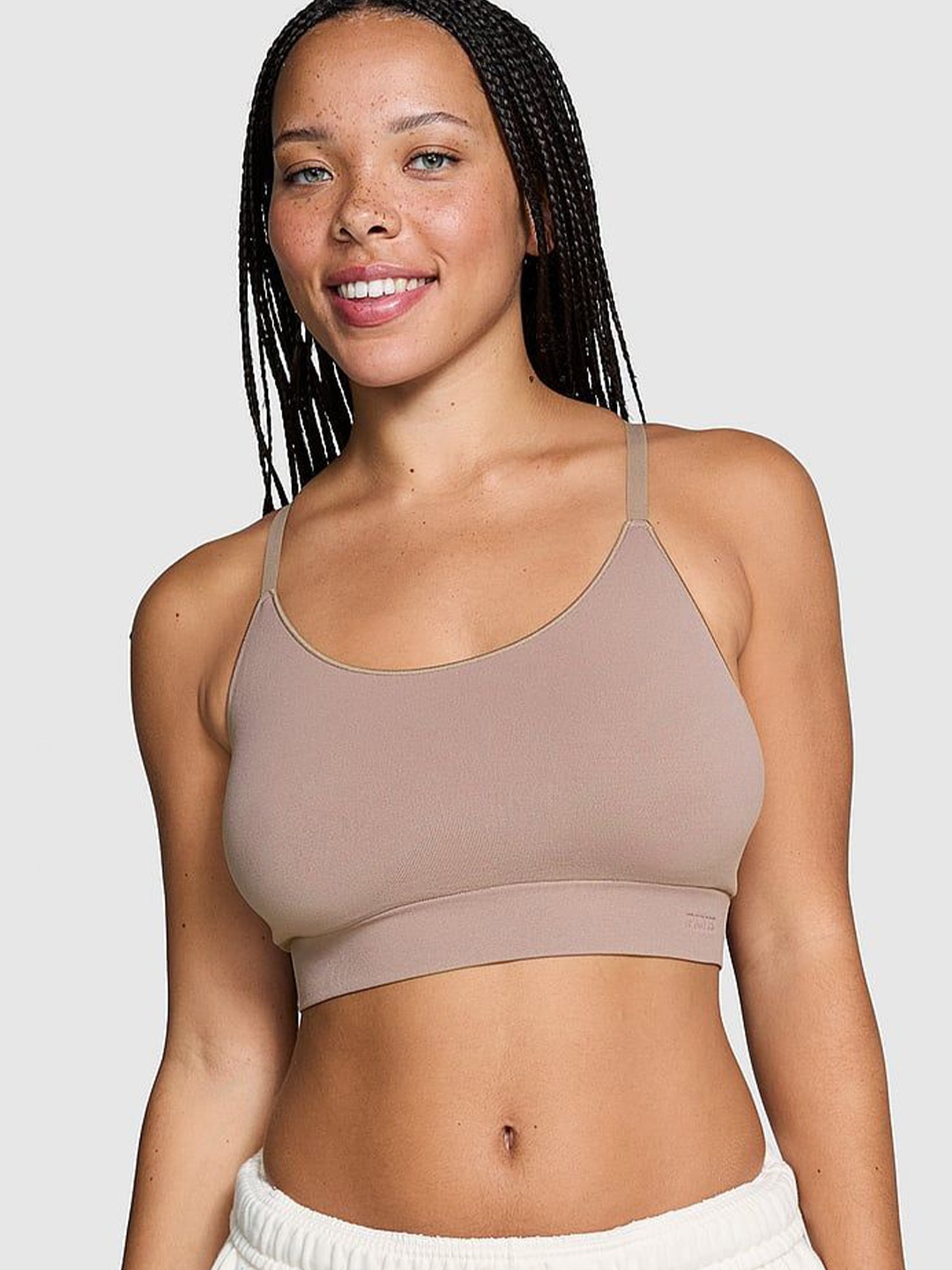 

Victoria's Secret Women Seamless Full Coverage Sports Bra, Brown