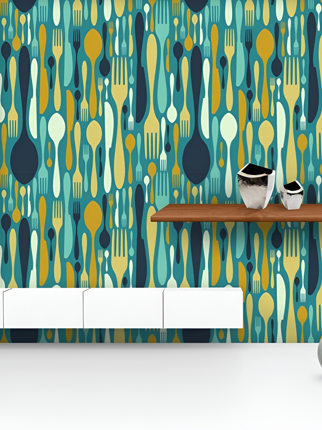 

ArtzFolio Printed UV-Resistant Anti-Bacterial Cutlery Peel & Stick Wallpaper, Multi