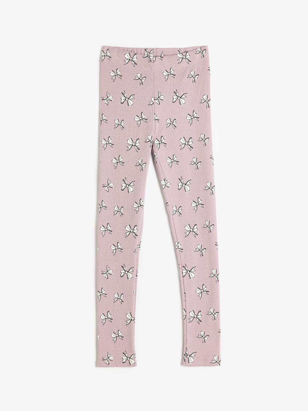 

Koton Girls Printed Ankle Length Leggings, Pink