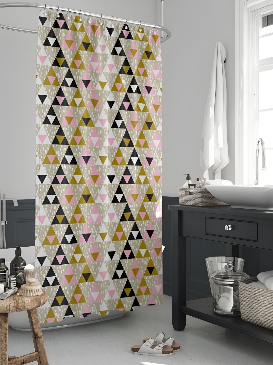 

ArtzFolio Single Piece Waterproof Polyester Shower Curtain, Multi