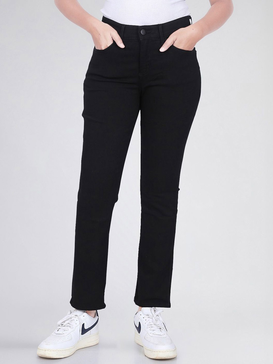 

Lee Women Jane Straight Fit Stretchable Jeans, Black