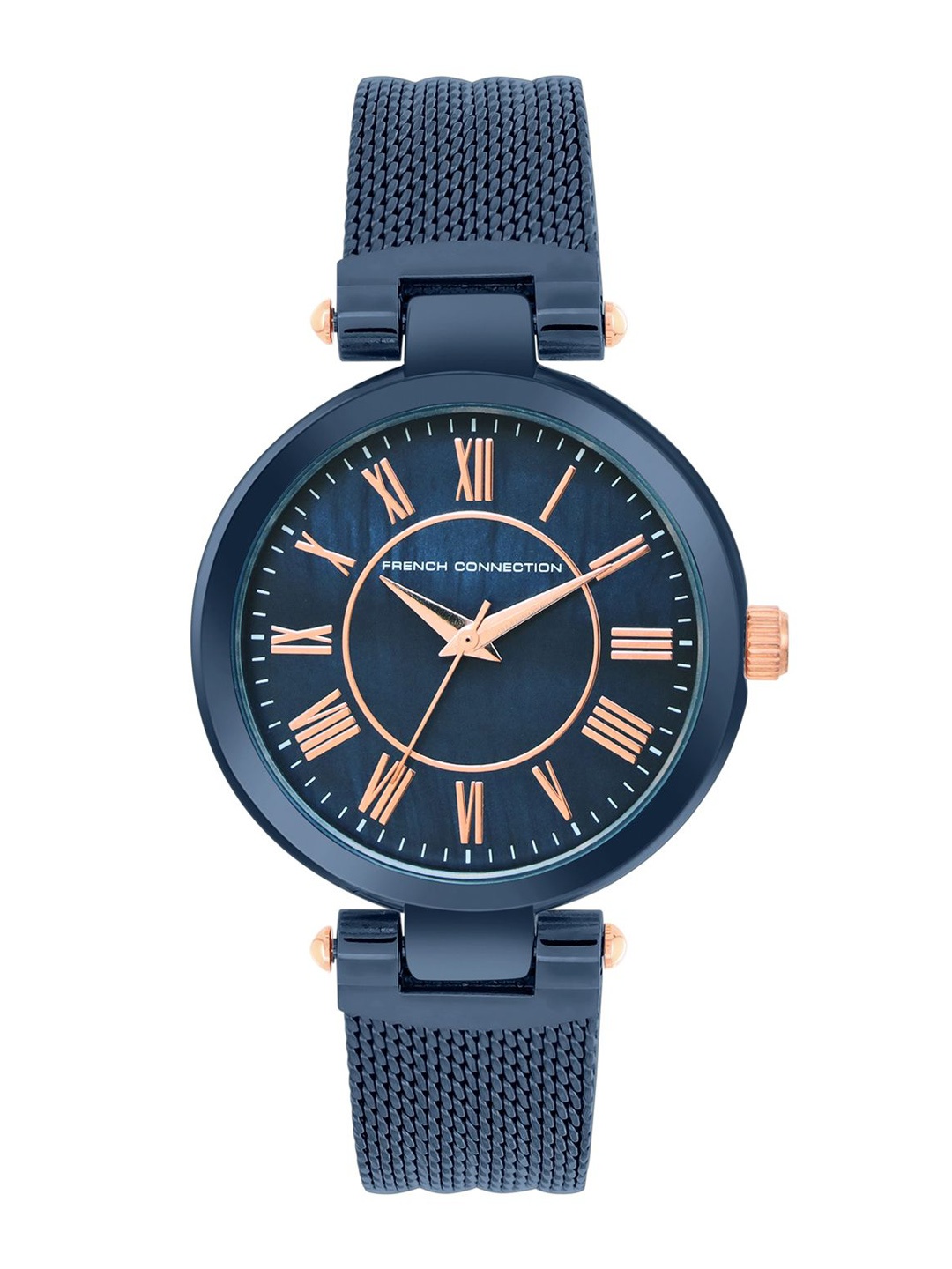

French Connection Women Printed Dial & Stainless Steel Analogue Watch FCW14UM, Blue