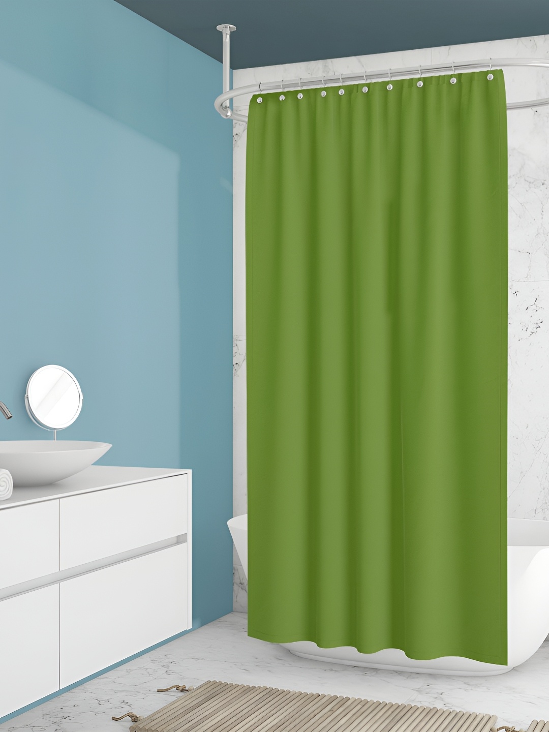 

ArtzFolio Violet Waterproof Shower Curtain, Green