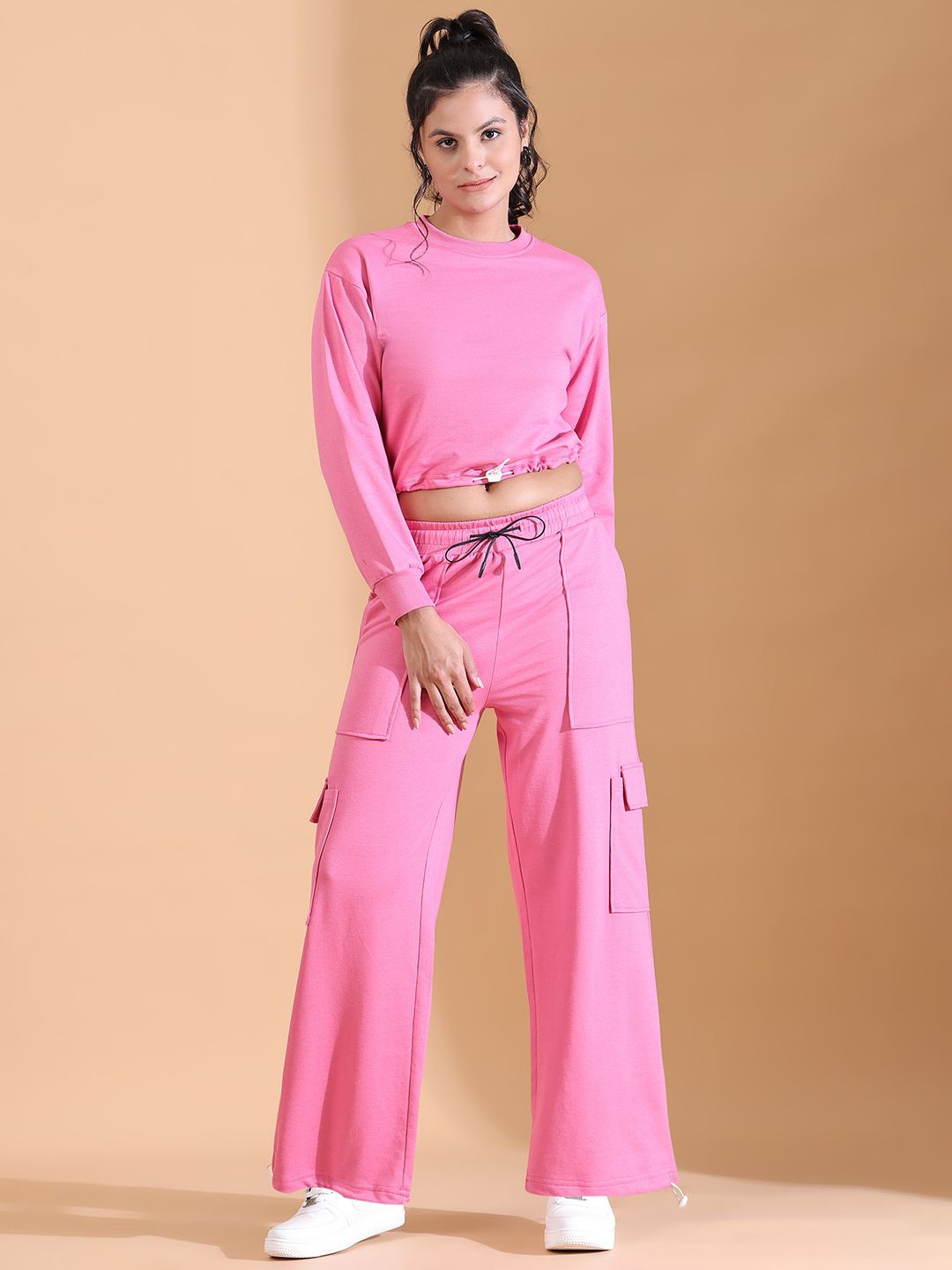 

Aesthetic Bodies Crew Neck Sweatshirt & Trouser, Pink