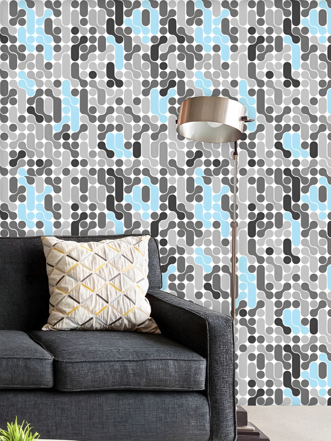 

ArtzFolio Printed UV-Resistant Anti-Bacterial Abstract Geometric Peel & Stick Wallpaper, Multi