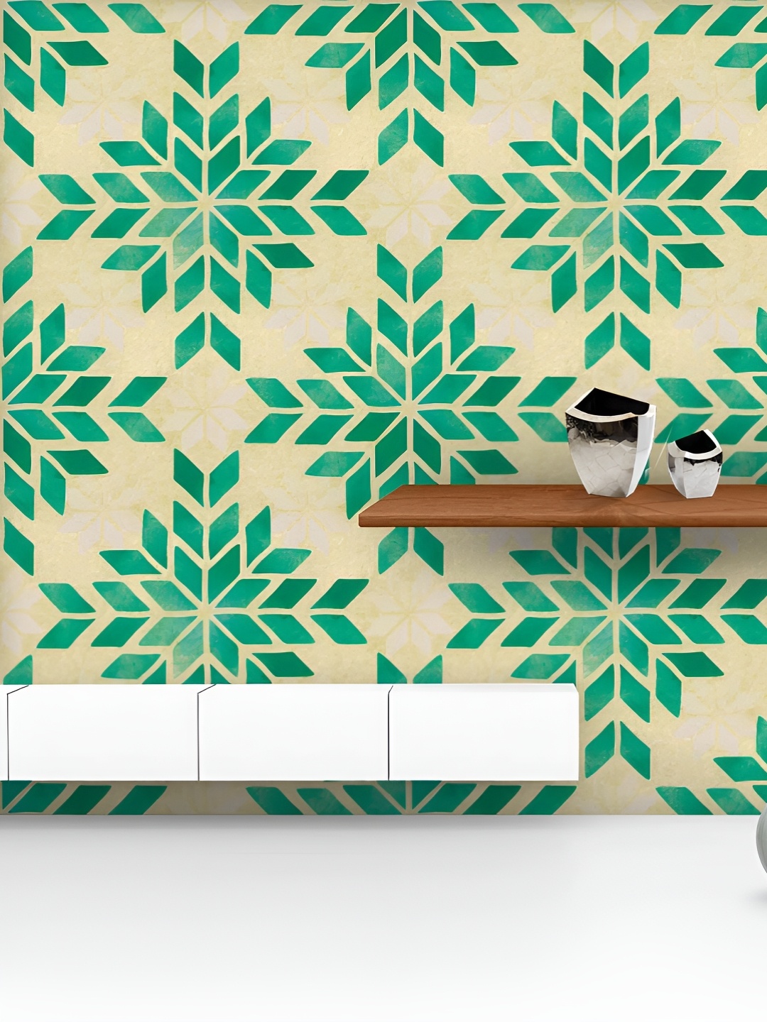 

ArtzFolio Printed UV-Resistant Anti-Bacterial Geometric Pattern Peel & Stick Wallpaper, Multi