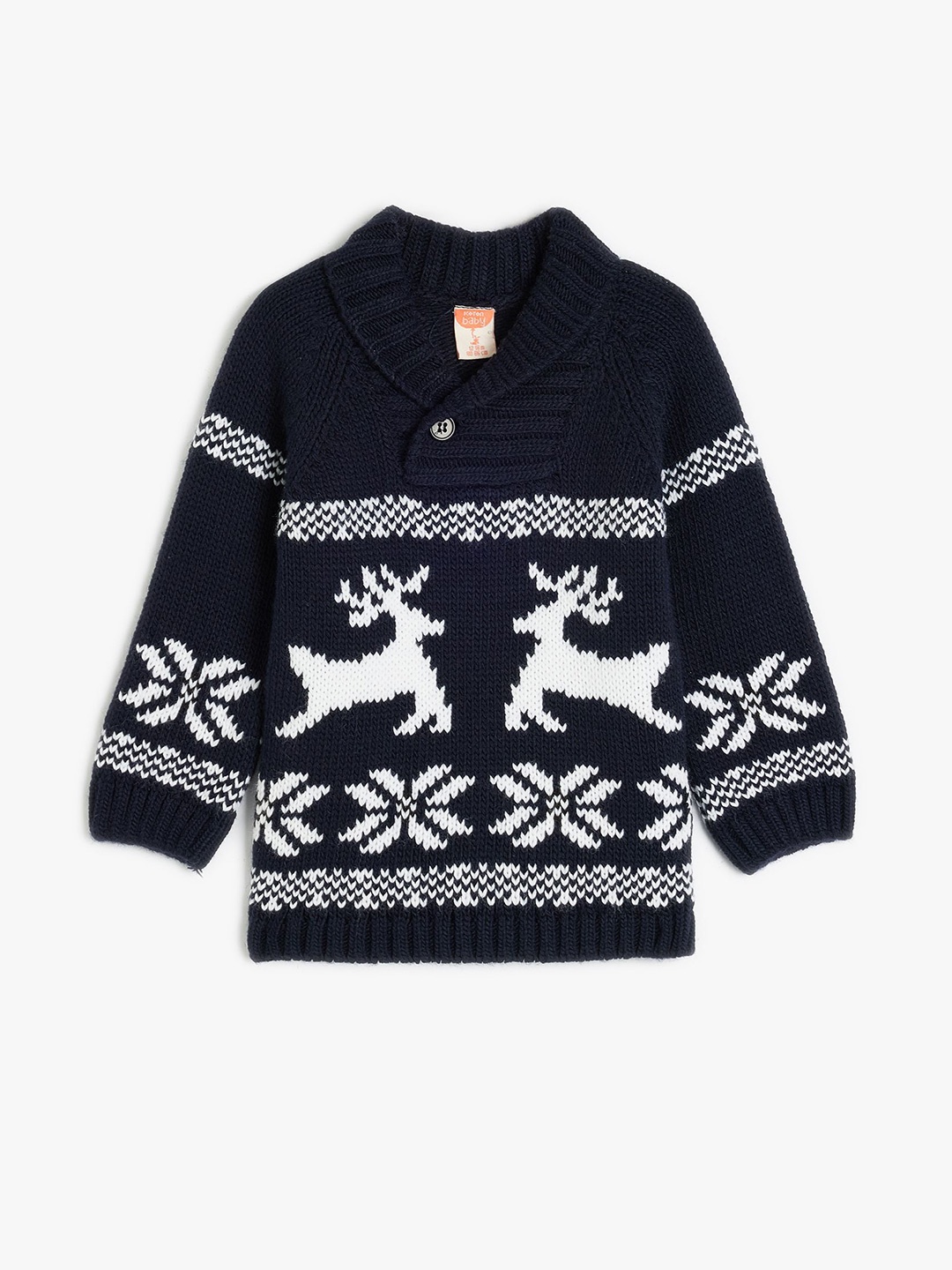 

Koton Boys Geometric Printed Long Sleeves Pullover, Blue