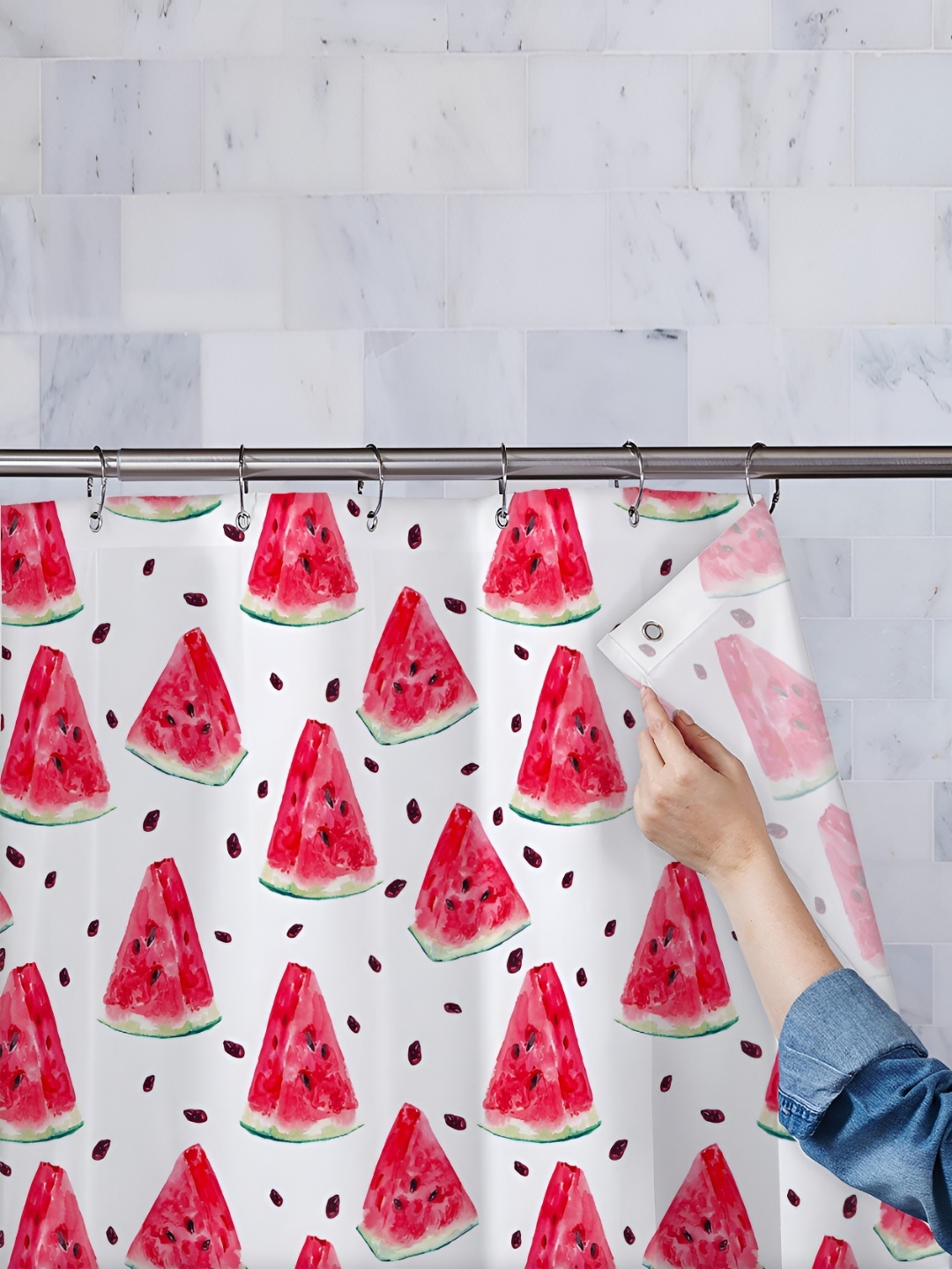 

ArtzFolio Single Piece Waterproof Polyester Shower Curtain, Multi