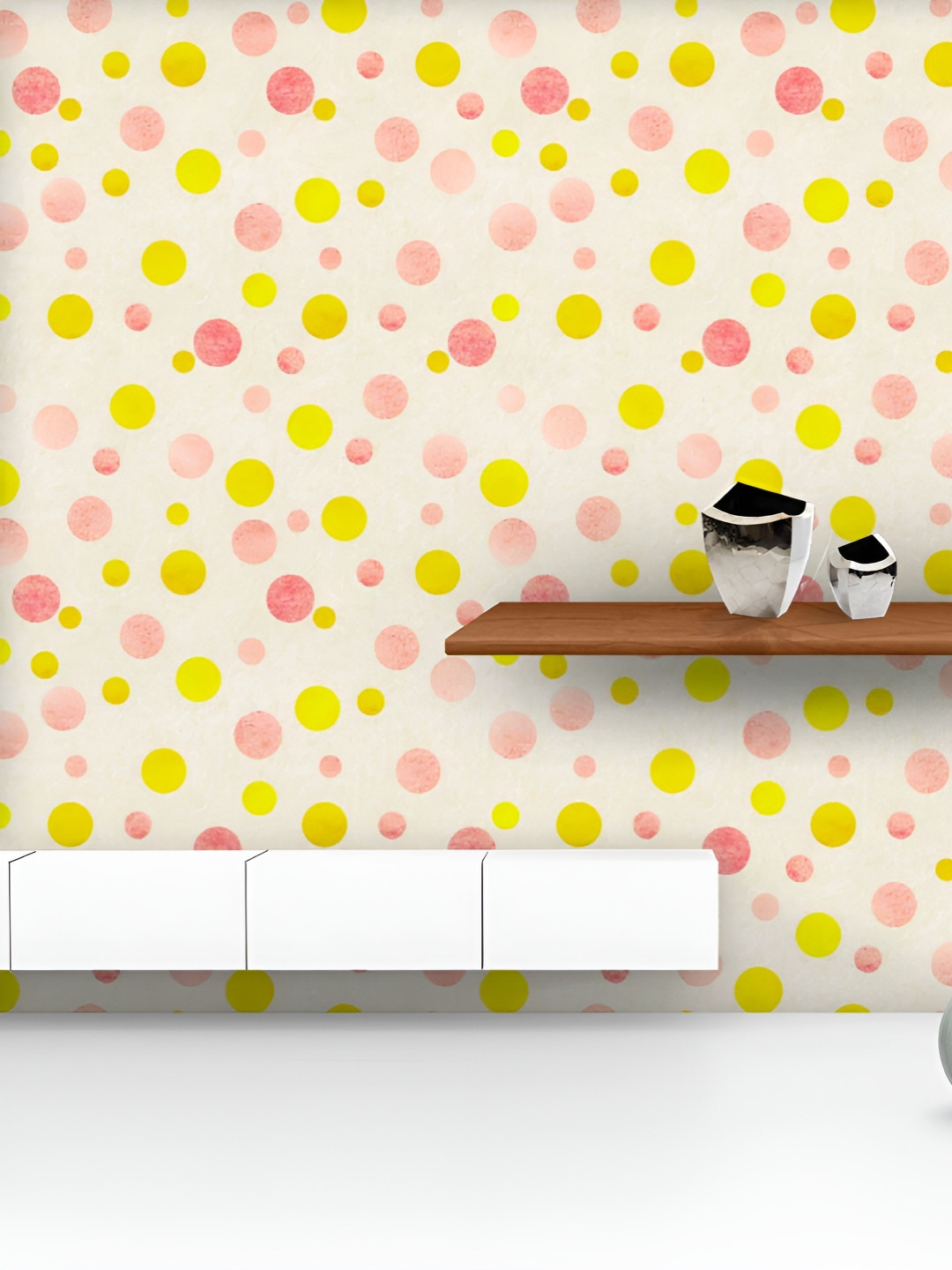 

ArtzFolio Printed UV-Resistant Anti-Bacterial Watercolor Dots Peel & Stick Wallpaper, Multi