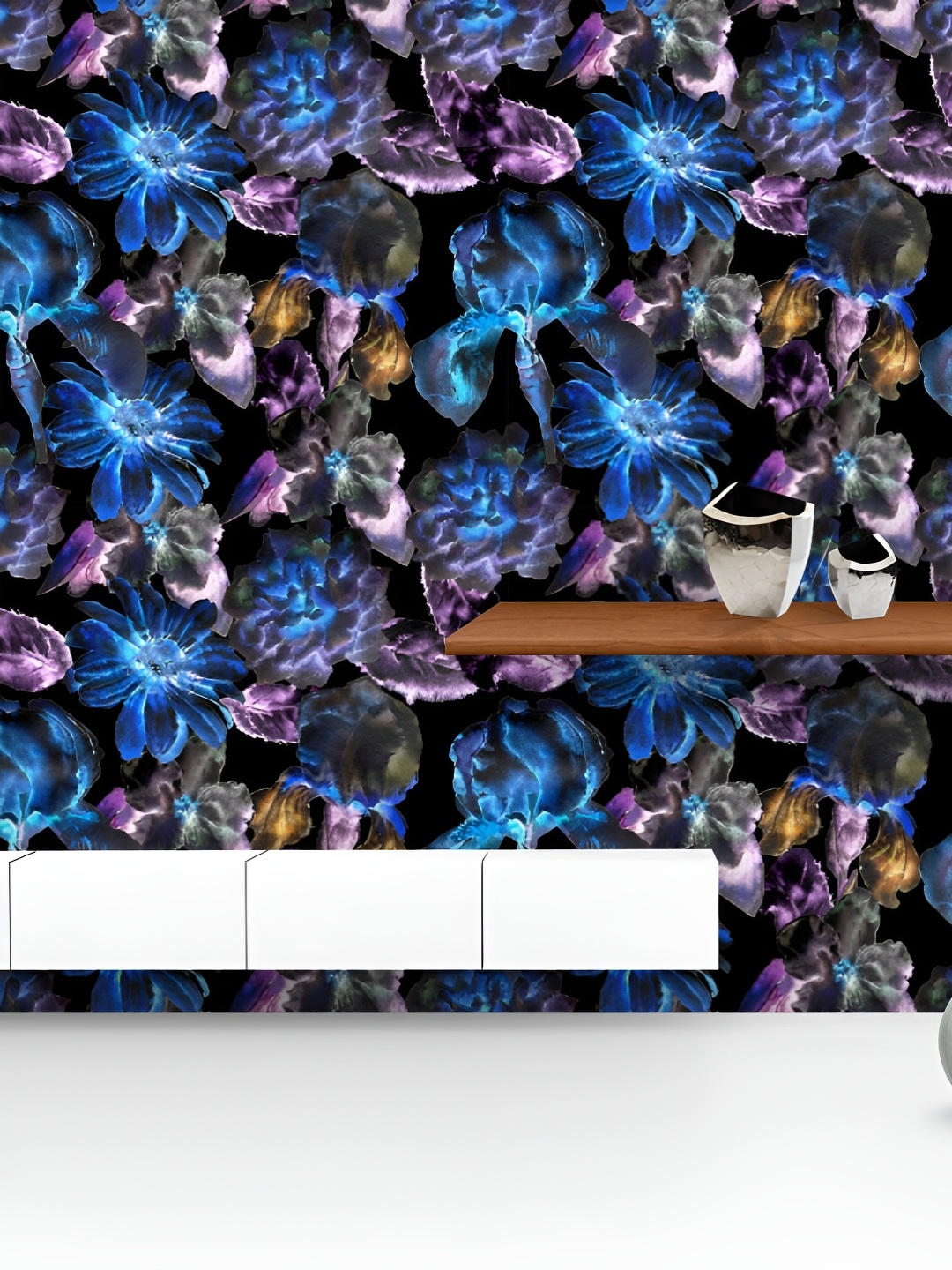 

ArtzFolio Printed UV-Resistant Anti-Bacterial Watercolor Rose Blossom Peel & Stick Wallpaper, Multi