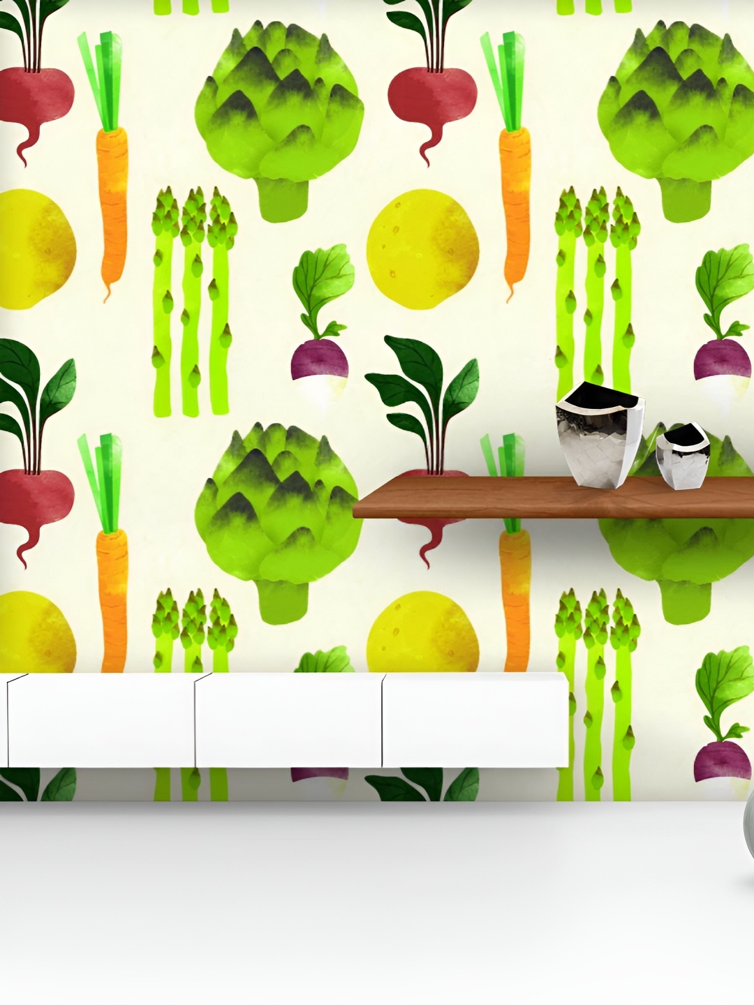 

ArtzFolio Printed UV-Resistant Anti-Bacterial Fruits Vegetable Image Peel & Stick Wallpaper, Multi