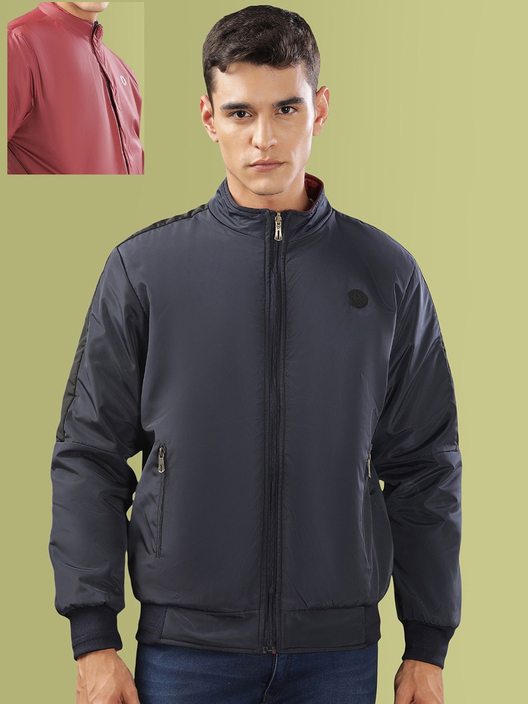 

Dollar Men Lightweight Bomber Jacket, Navy blue