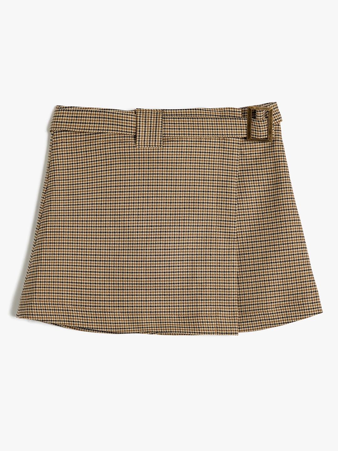 

Koton Girls Checked A-Line Mini Skirt, Brown