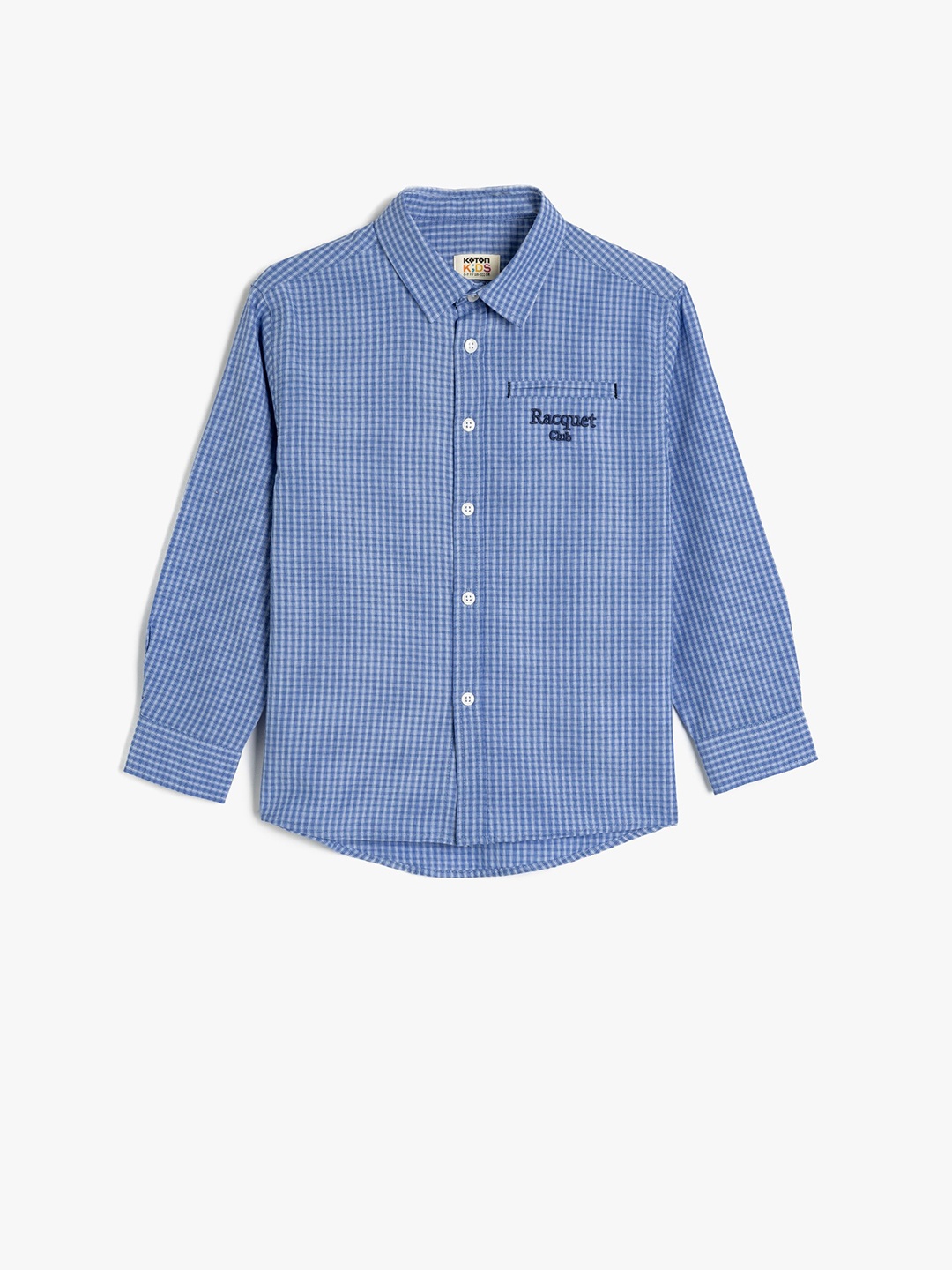 

Koton Boys Micro Checks Opaque Striped Casual Shirt, Blue