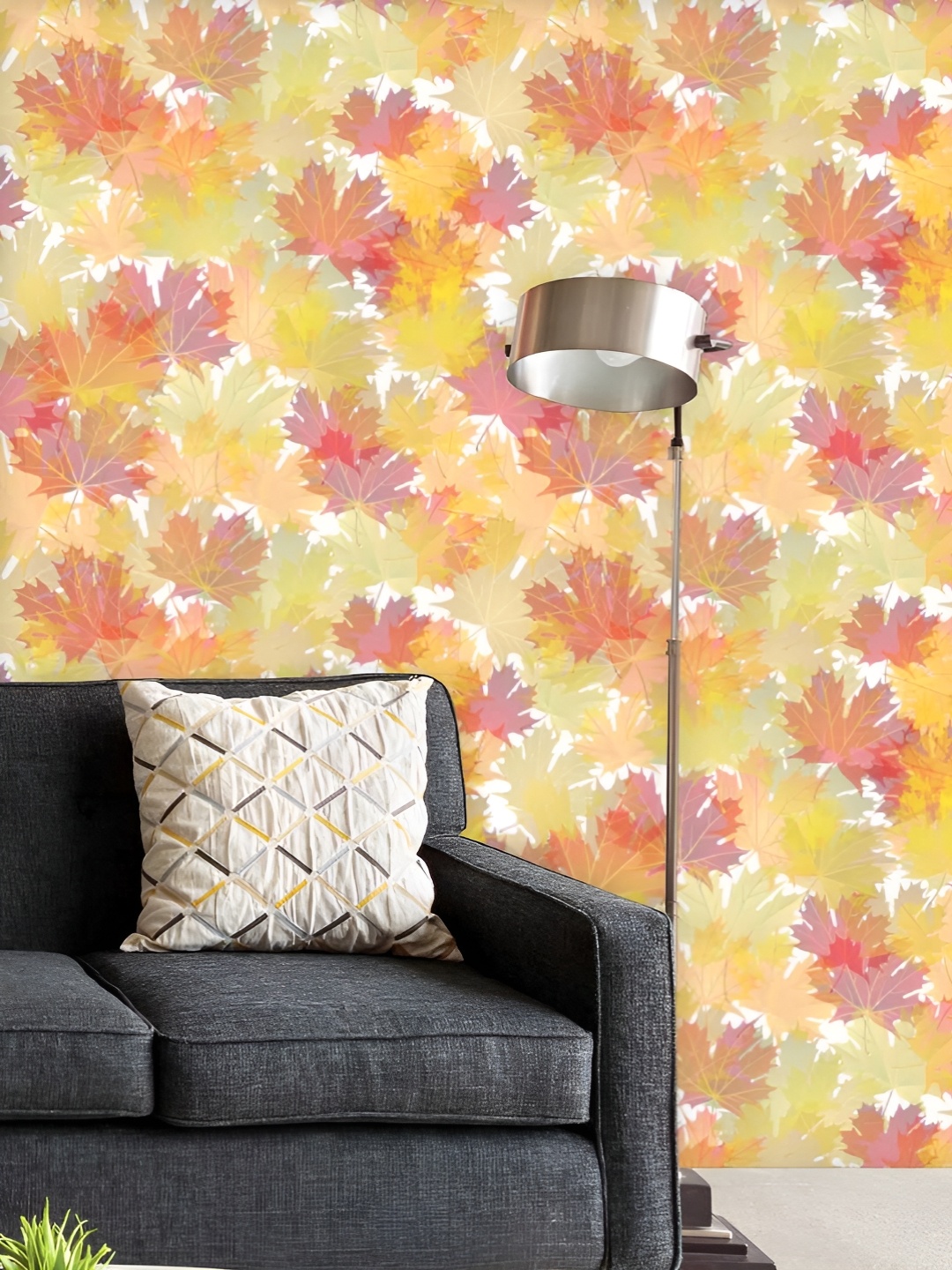 

ArtzFolio Printed UV-Resistant Anti-Bacterial Autumn Leaves Peel & Stick Wallpaper, Multi