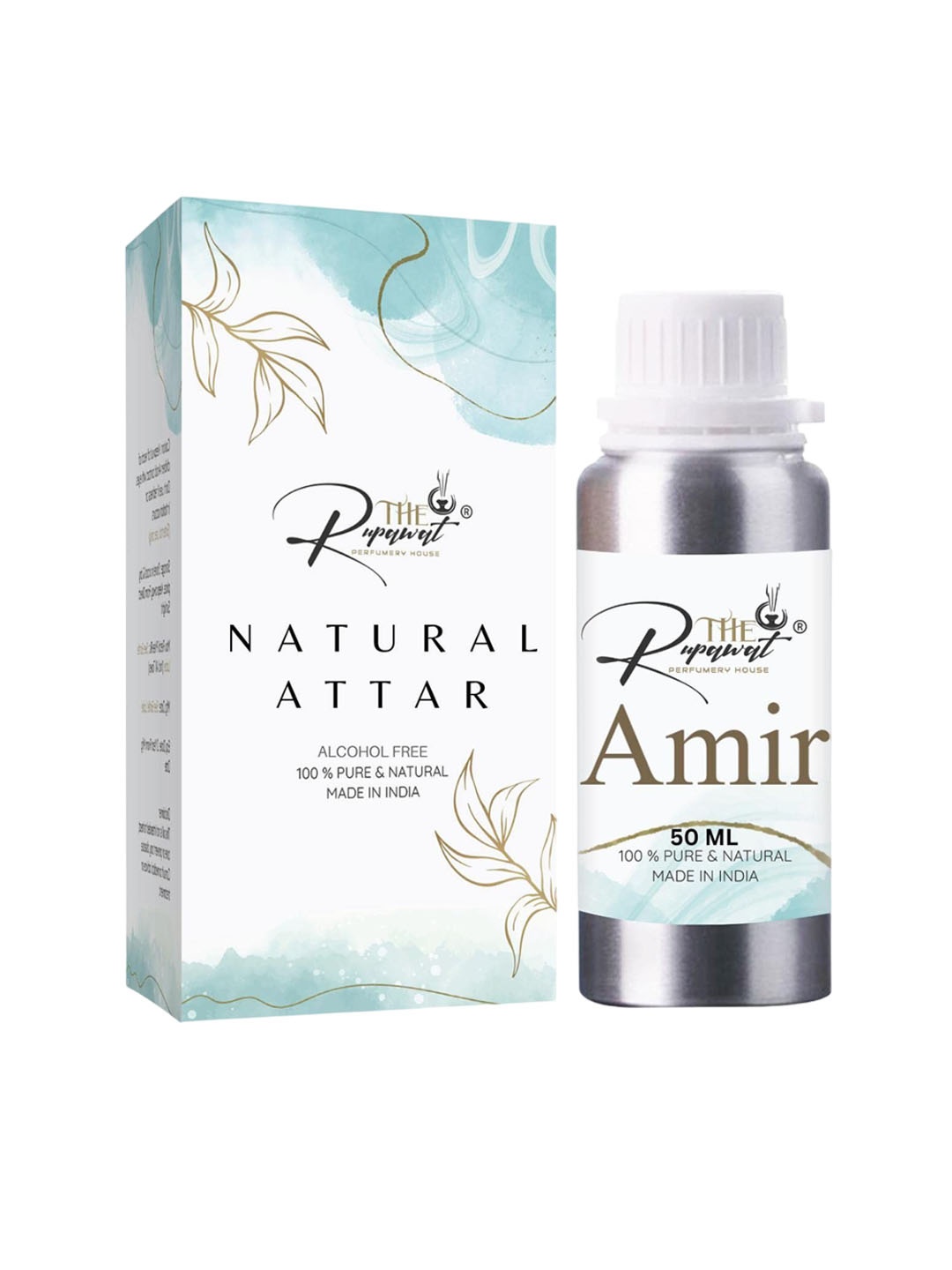 

THE RUPAWAT Perfumery House Amir Pure & Natural Non-Alcoholic Attar - 50 ml, Transparent