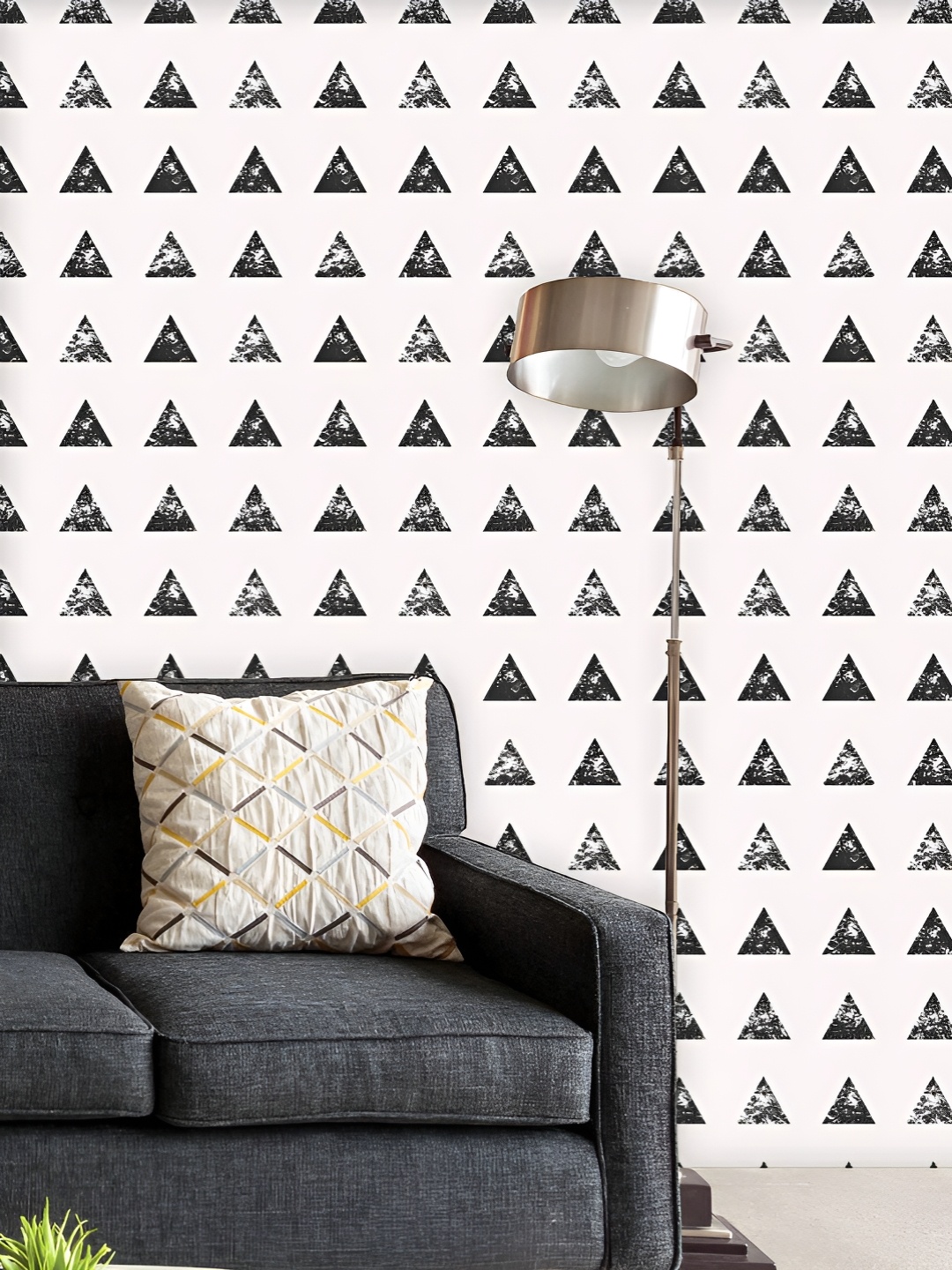 

ArtzFolio Printed UV-Resistant Anti-Bacterial Triangular Pattern Peel & Stick Wallpaper, Multi