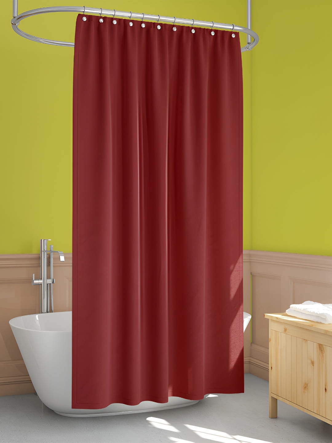 

ArtzFolio Red Waterproof Shower Curtain