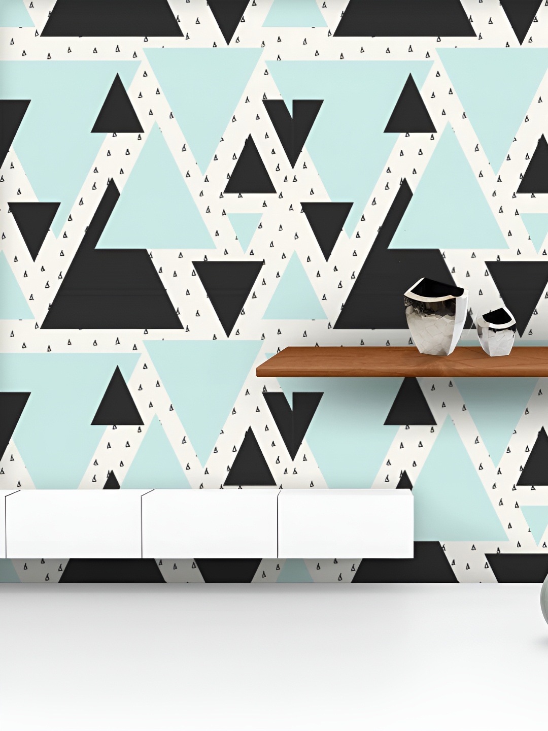 

ArtzFolio Printed UV-Resistant Anti-Bacterial Abstract Geometric Pattern Peel & Stick Wallpaper, Multi