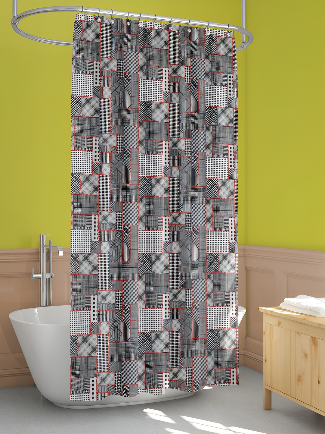 

ArtzFolio Single Piece Waterproof Polyester Shower Curtain, Multi