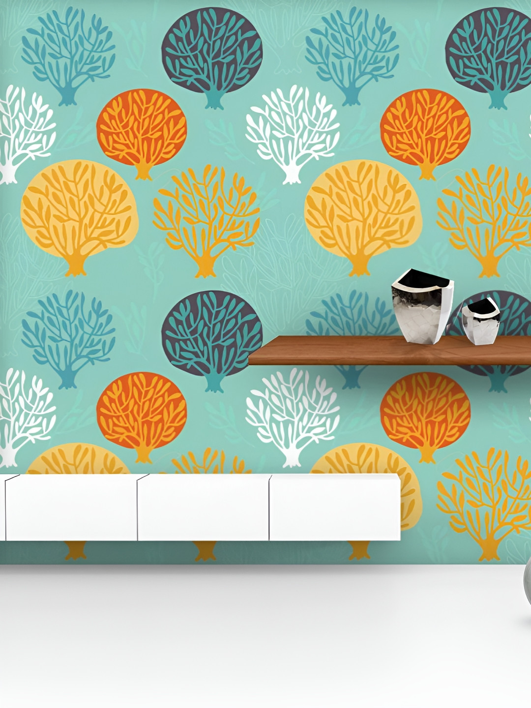 

ArtzFolio Printed UV-Resistant Anti-Bacterial Leaf Art Peel & Stick Wallpaper, Multi